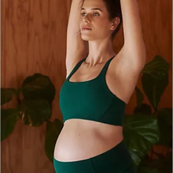 NWT Free People Movement X Hatch Never Better Square Neck Garden Green Bra M - Picture 1 of 10